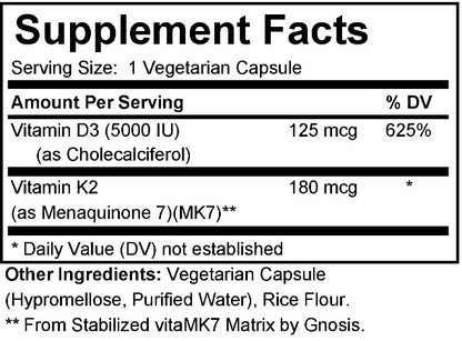 Vitamin D & K2 (5000 IU)