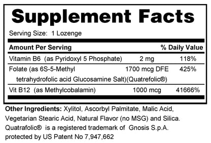 Vitamin B6-9-12 Lozenges